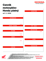 2016_Honda - cennik